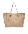 Gianni Chiarini Marcella Soft Suede Tote Bag In Nude