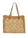 Gianni Chiarini Marcella Refined Leather Handbag With Woven Texture In Neutrals