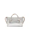 Gianni Chiarini Marcella Textured Silver Leather Shoulder Bag In Silver
