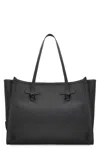 Gianni Chiarini Shopping Bag In Double Bubble Leather In Black