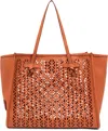 Gianni Chiarini Marcella Shopping Bag In Double Bubble Leather In Red
