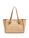Gianni Chiarini Marcella Straw-effect Tote Bag In Neutral