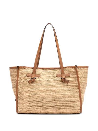 GIANNI CHIARINI MARCELLA STRAW-EFFECT TOTE BAG