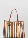 Gianni Chiarini Marcella Striped Pattern Shoulder Bag In Red