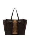 Gianni Chiarini Marcella Suede-leather Knotted Tote Bag In Brown