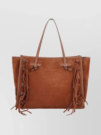 Gianni Chiarini Marcella Suede Tote Bag Fringes