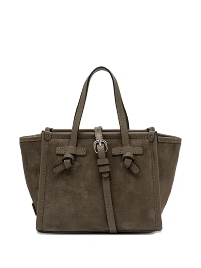 Gianni Chiarini Marcella Suede Tote Bag In Green