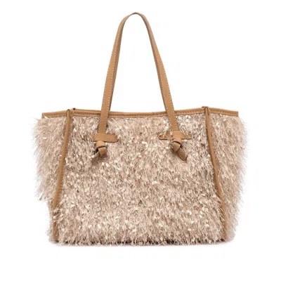 Gianni Chiarini Marcella Textured Shoulder Bag With Leather Accents