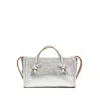 Gianni Chiarini Marcella Textured Silver Leather Shoulder Bag