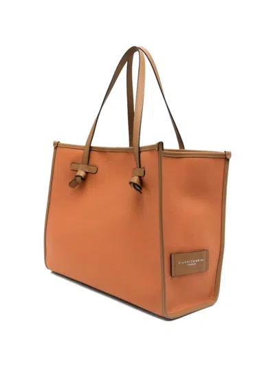 Gianni Chiarini Marcella Tie-detail Tote Bag In Orange