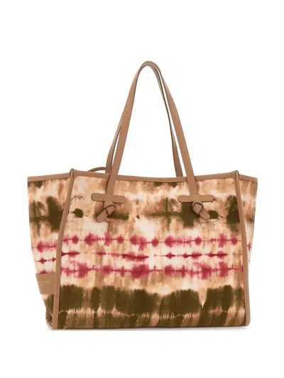 Gianni Chiarini Marcella Tie-dye Shoulder Bag In Brown