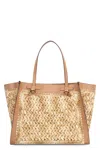 Gianni Chiarini Woven Texture Tote Bag With Leather Accents