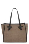 Gianni Chiarini Marcella Herringbone Knot Tote Bag In Brown