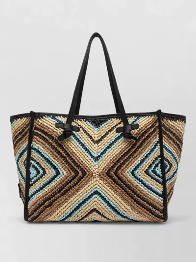 Gianni Chiarini Marcella Tote Bag Dual Handles Woven Design In Multi