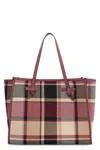 Gianni Chiarini Marcella Plaid Leather-trimmed Tote Bag In Multi