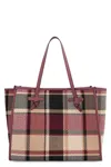 Gianni Chiarini Marcella Plaid Leather-trimmed Tote Bag In Multi