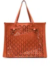 Gianni Chiarini Marcella Shopping Bag In Double Bubble Leather In Red