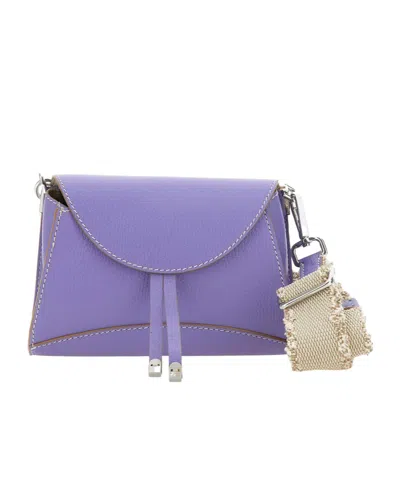 Gianni Chiarini Margot Foldover Top Crossbody Bag In Purple
