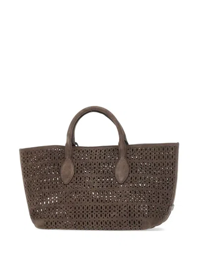 Gianni Chiarini Mashup Laser-cut Tote Bag In Brown