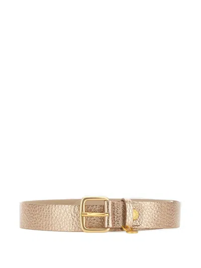 Gianni Chiarini Maxi-grain Buckle Leather Belt In Multi