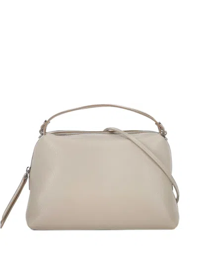 Gianni Chiarini Medium Alifa Leather Tote Bag In Gray