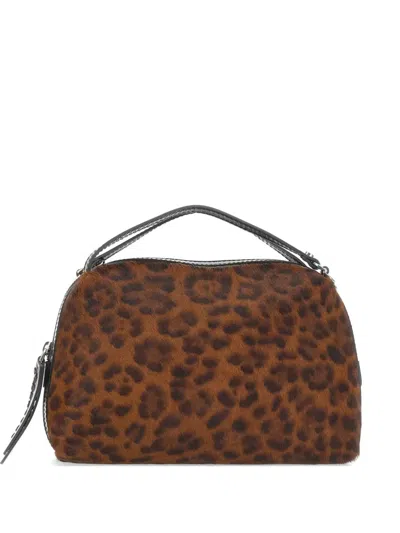 Gianni Chiarini Medium Alifa Leopard-print Tote Bag In Brown