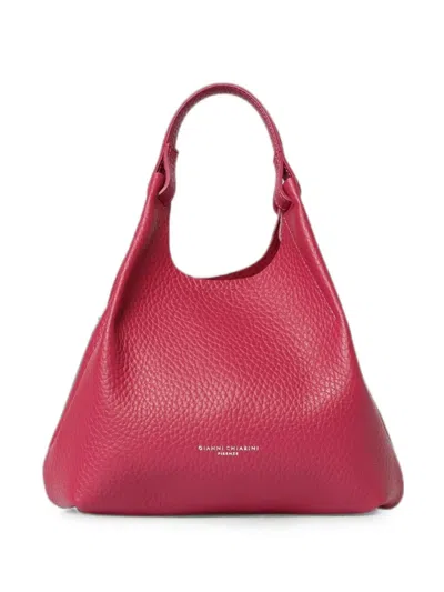 Gianni Chiarini Medium Dua Leather Shoulder Bag In Pink