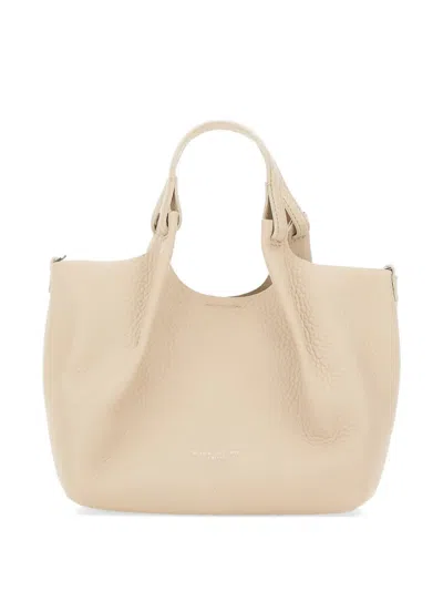 Gianni Chiarini Medium Dua Pebble-leather Tote Bag In Neutral