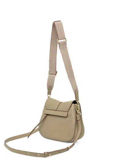 Gianni Chiarini Medium Helena Round Grained Cross Body Bag In Burgundy