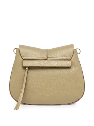 Gianni Chiarini Medium Helena Round Leather Shoulder Bag In Green
