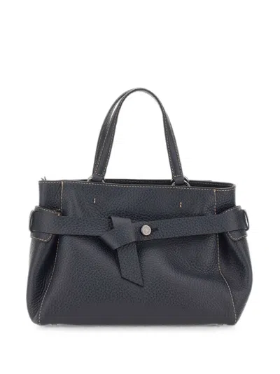 Gianni Chiarini Medium Miranda Hammered Leather Tote Bag In Black