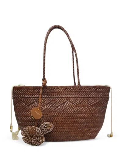 Gianni Chiarini Medium Paloma Braided Pompom Shoulder Bag In White