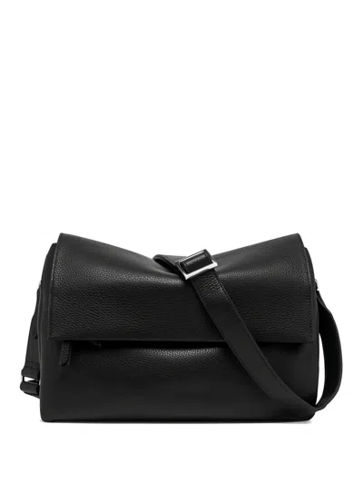 Gianni Chiarini Medium Three Grainy-leather Shoulder Bag In Black