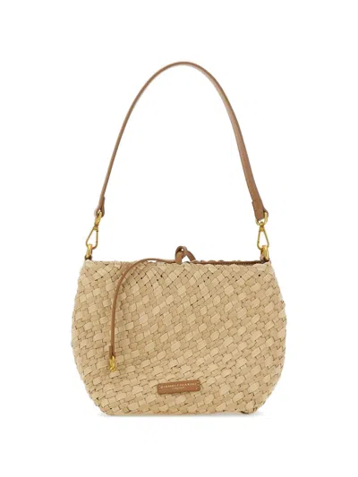 Gianni Chiarini Mercy Interwoven Shoulder Bag In Neutral