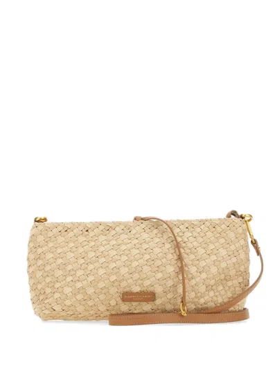 Gianni Chiarini Mercy Woven Shoulder Bag In Neutral