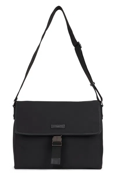 Gianni Chiarini Messenger Bag With Flap And Buckle Closure In Black
