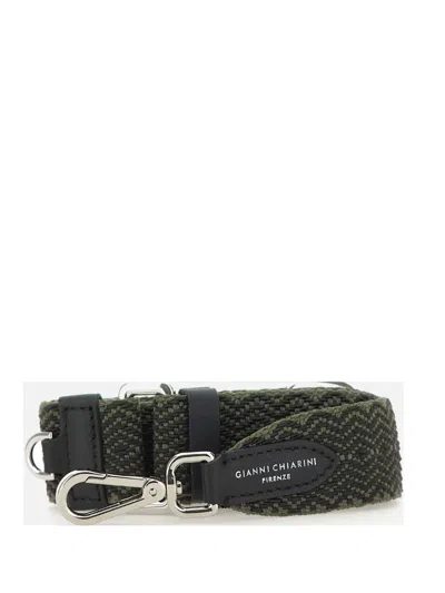 Gianni Chiarini Metal-snap Shoulder-bag Strap In Black