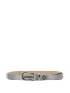 Gianni Chiarini Metallic Buckle Belt In Gray