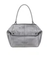 Gianni Chiarini Metallic Leather Shoulder Bag In Gray