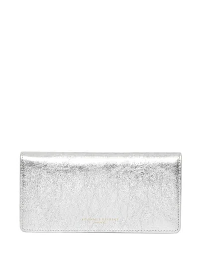 Gianni Chiarini Metallic Long Wallet In Silver