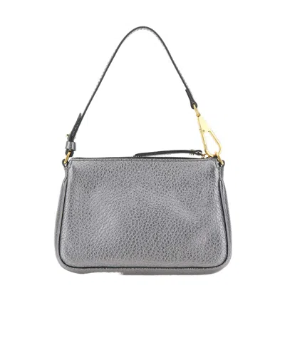 Gianni Chiarini Metallic Shoulder Bag In Gray