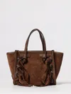 Gianni Chiarini Tassel-embellished Suede Tote Bag In Brown