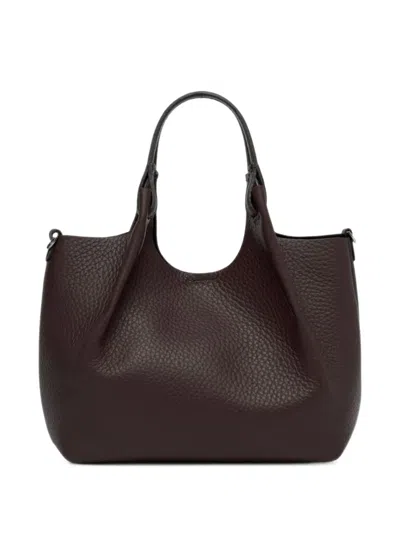 Gianni Chiarini Mini Dua Grained Leather Tote Bag In Brown