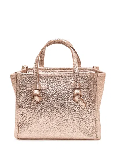 Gianni Chiarini Mini Handbag With Double Handles And Knot Detailing In Mirage
