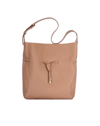 Gianni Chiarini Mini Leather Tote Bag For Women In Clay