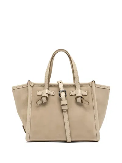 Gianni Chiarini Mini Miss Marcella Knot-detail Tote Bag In Nude