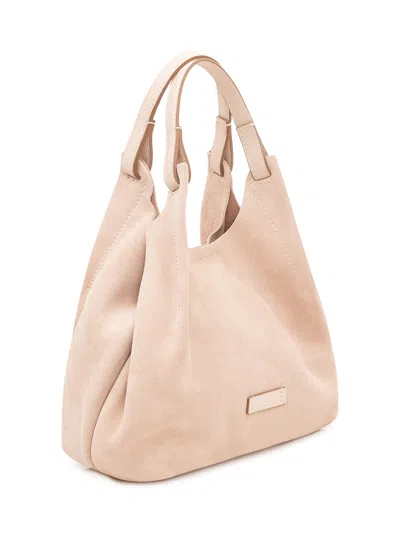 Gianni Chiarini Mini Suede Handbag In Nude