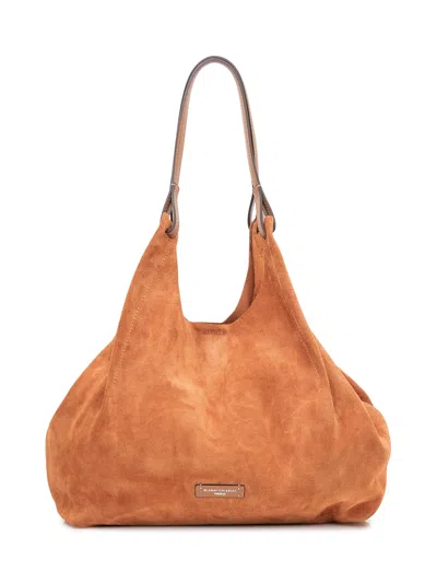 Gianni Chiarini Mini Suede Shoulder Bag In Caramel