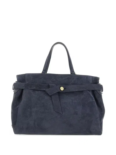 Gianni Chiarini Miranda Suede Tote Bag In Blue