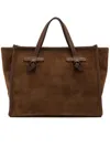 Gianni Chiarini Miss Marcella 32 Bag In Suede Leather, Light Brown, With Smooth Leat